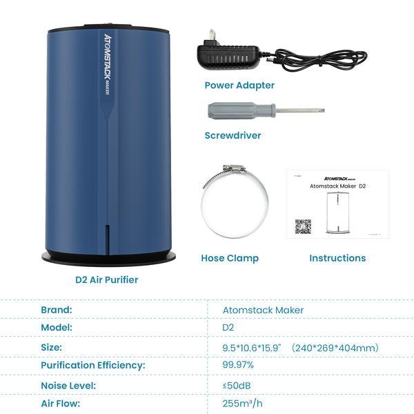 Atomstack D2 Air Purifier For Laser Engraver Smoke Filter