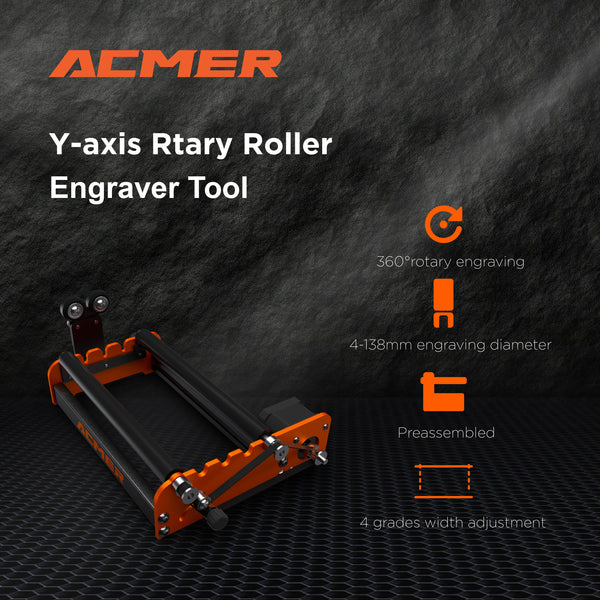 ACMER M2 Laser Rotary Roller Laser Engraver Y-axis Rotary Roller For Laser Cutting Machines Engraving Cylindrical Objects Cans