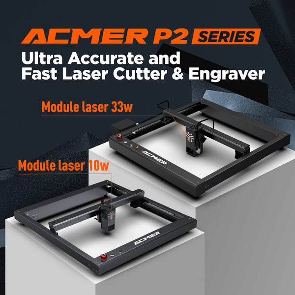 ACMER P2 33W lasers Engraver Wifi APP OfflineControl 180W CNC Blue High Speed Cutting Machine With Automatic Air Assist