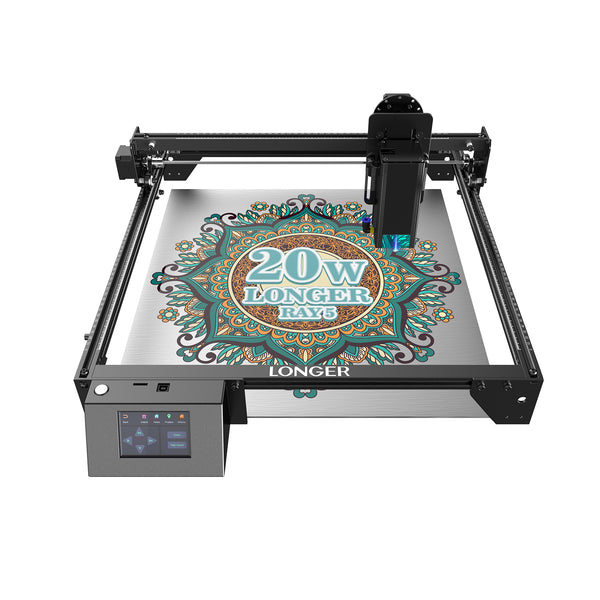 LONGER Ray5 20W Laser Engraver Cutting Machine 375x375mm Quick Focus Wifi Control Move Thermal Offline Motionless Eye Protection