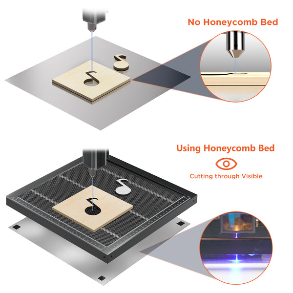 ACMER Laser Engraving Carving Honeycomb Working Table For Co2 TwoTrees TTS-55 Laser Engraver Cutting Machine Tool