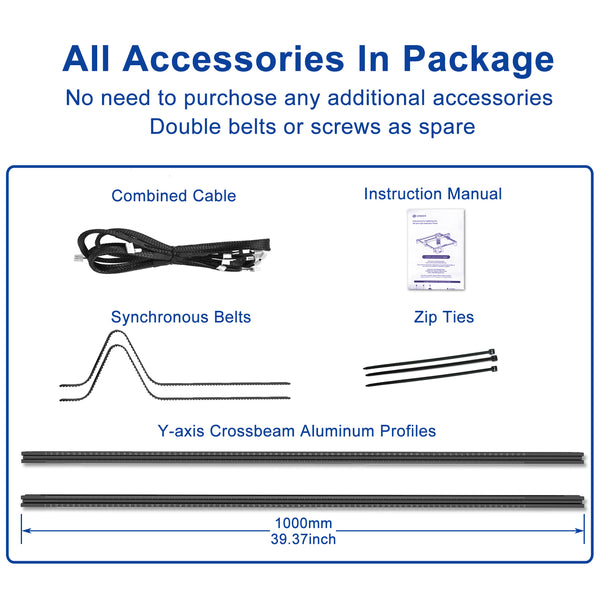 Longer Extension Kit for Longer RAY5 Laser Engraver(Y Axis)