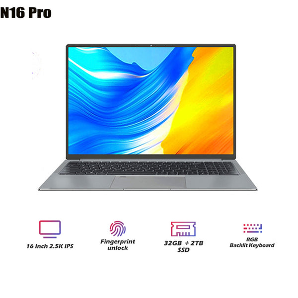 Ninkear N16 Pro Laptop Intel Core i7-1260P WiFi 6 2.5K 165Hz 32GB+2TB SSD Windows 11 Notebook Gaming Office Computer Notebook