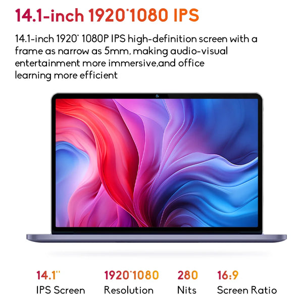 Ninkear  N14 Pro 14-inch Laptop IPS Full HD Intel Core i7-1165G7 16GB RAM+1TB SSD Windows 11 Notebook Ultrabook Portable Compute