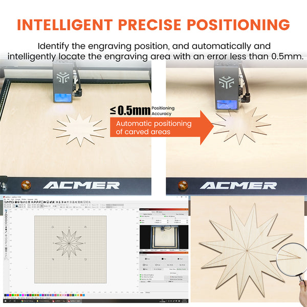 ACMER A500 Lightbrun Camera for ACMER XTOOL SCULPFUN Atomstack Ortur IKIER CREALITY TWO TREES COMGROW Laser Engraving Machine